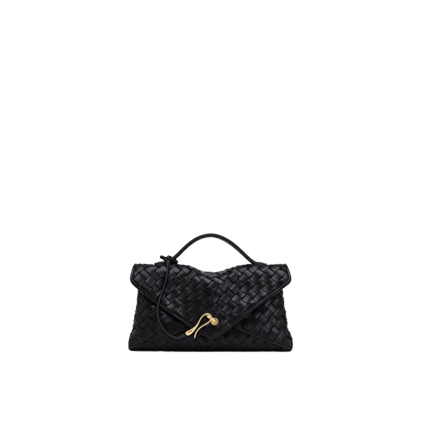 JW PEI Celeste Woven Envelope Bag in Black