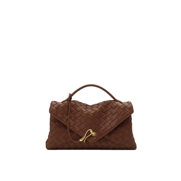 JW PEI Celeste Woven Envelope Bag in Brown