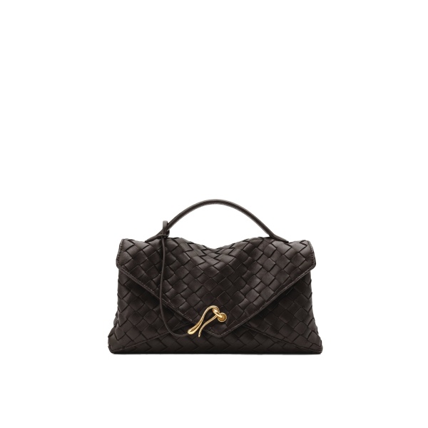 JW PEI Celeste Woven Envelope Bag in Dark Brown