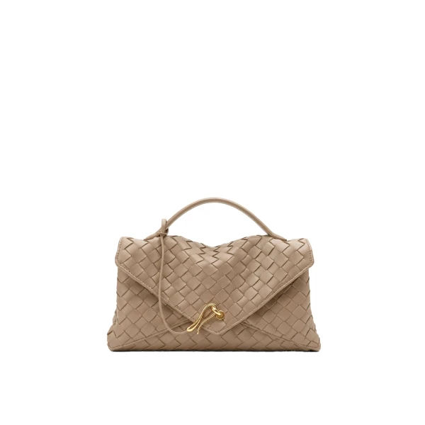 JW PEI Celeste Woven Envelope Bag in Khaki