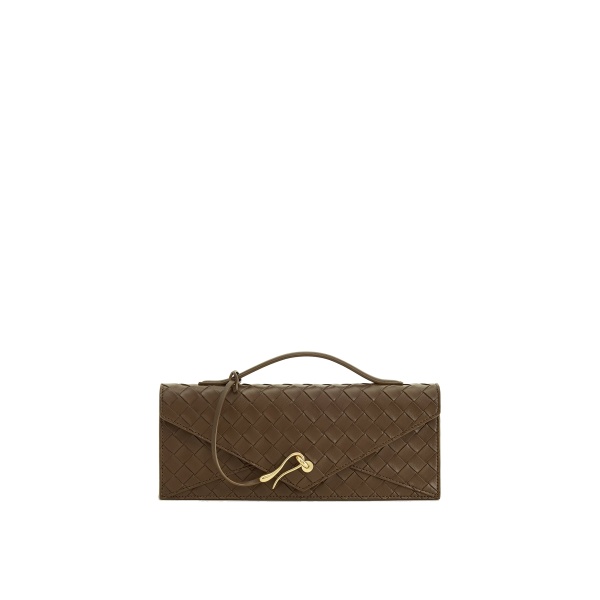 JW PEI Celeste Woven Textured Envelope Top Handle Bag in Mocha Brown