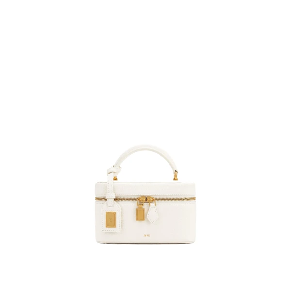JW PEI Cleo Box Shape Top Handle Bag in Off-white