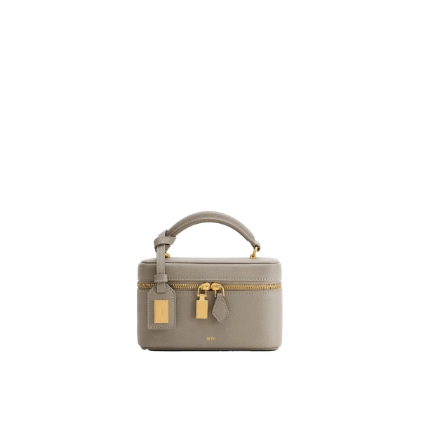 JW PEI Cleo Box Shape Top Handle Bag in Taupe