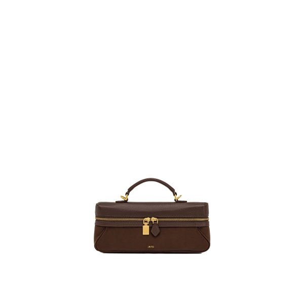 JW PEI Cleo Faux Suede Vanity Bag in Dark Brown