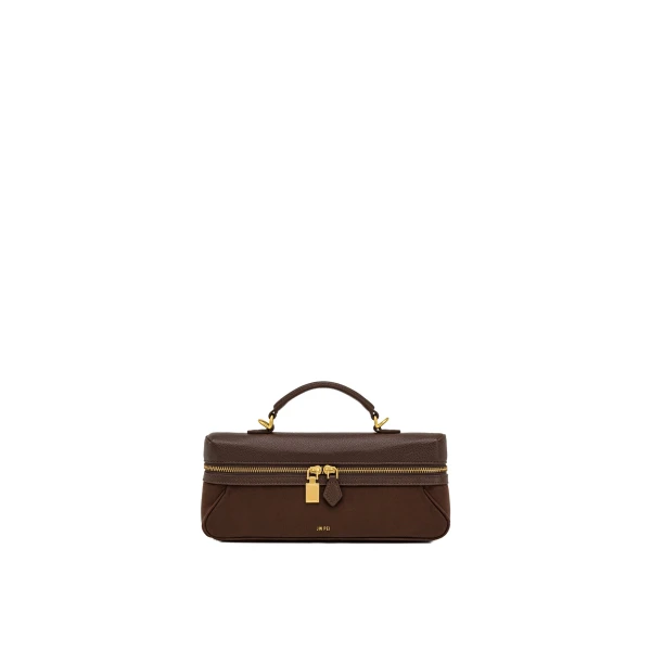 JW PEI Cleo Faux Suede Vanity Bag in Dark Brown