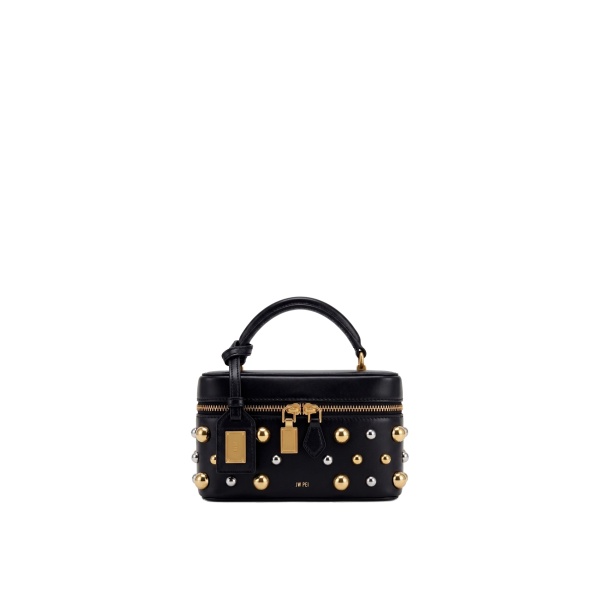 JW PEI Cleo Studded Box Shape Top Handle Bag in Black