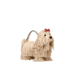 JW PEI Coco Shaggy Dog Shaped Handle Bag in Apricot