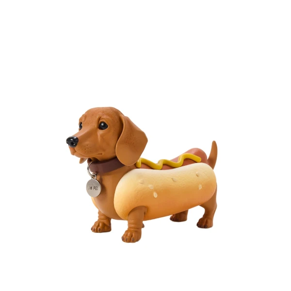 Dachshund Hot Dog Bag in Brown/Yellow