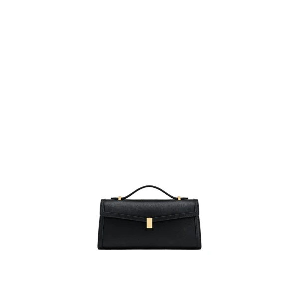 JW PEI Delphine Saffiano Top Handle Bag in Black