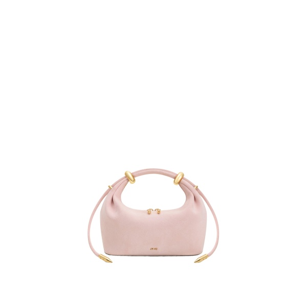 JW PEI Ellie Faux Suede Metal Ring Embellished Top Handle Bag in Pink