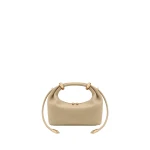 JW PEI Ellie Metal Ring Embellished Top Handle Bag in Beige