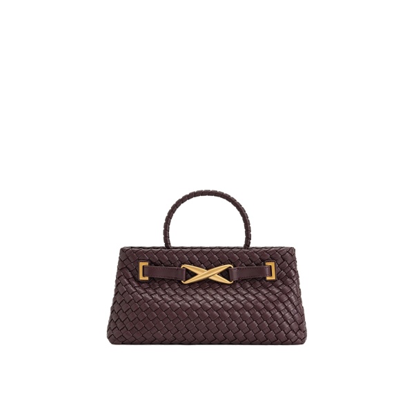 JW PEI Elora Woven Tote Bag in Deep Burgundy
