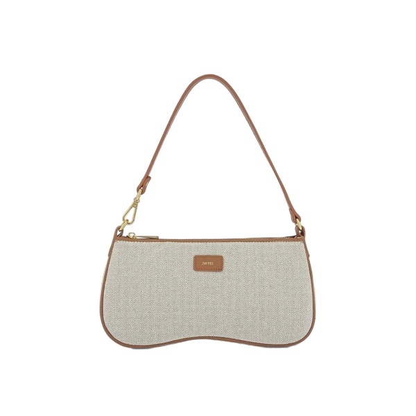 JW PEI Eva Shoulder Handbag in Beige Canvas