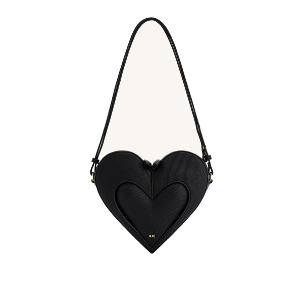 JW PEI Francisca Heart Shaped Crossbody Bag in Black