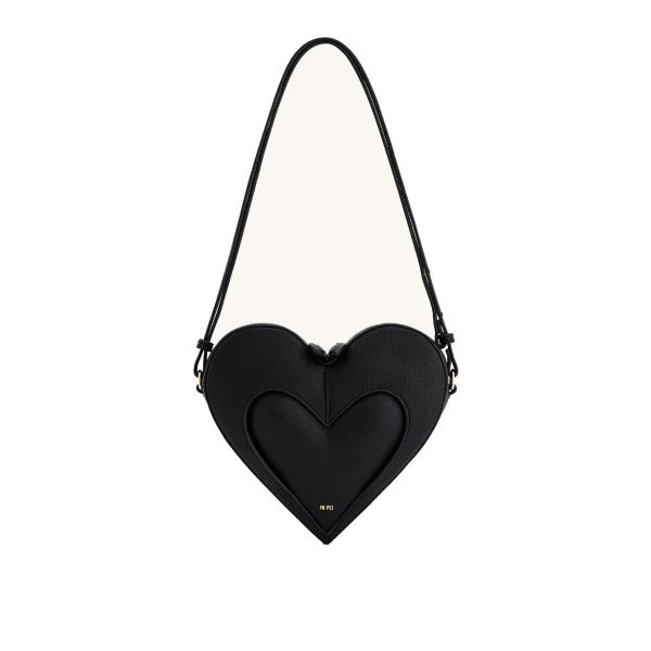 JW PEI Francisca Heart Shaped Crossbody Bag in Black