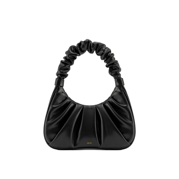 JW PEI Gabbi Ruched Hobo Handbag in Black