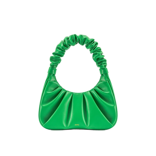 JW PEI Gabbi Ruched Hobo Handbag in Grass Green