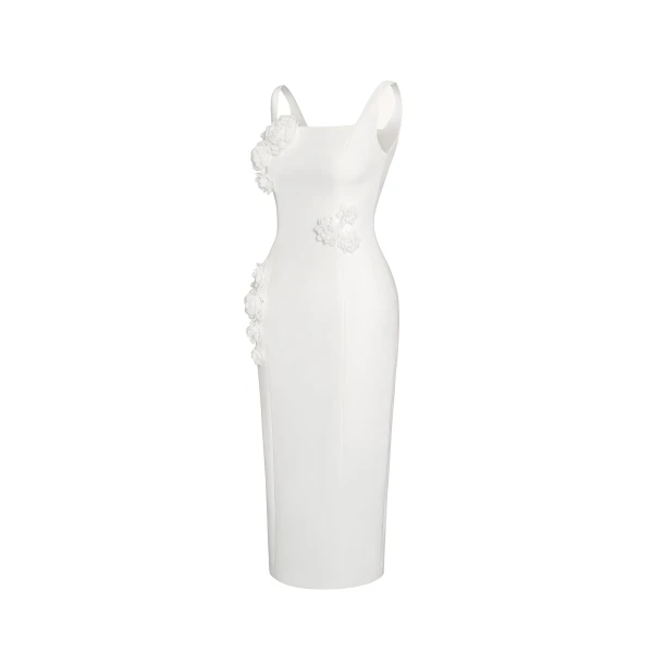 Garden Grace Sheath Dress in White