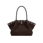 JW PEI Hana Large Faux Suede Tote Bag in Deep Brown