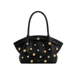 JW PEI Hana Large Studded Tote Bag in Dark Black | Totes & Top-Handle Bags | Coveti JW PEI Hana Large Studded Tote Bag in Dark Black