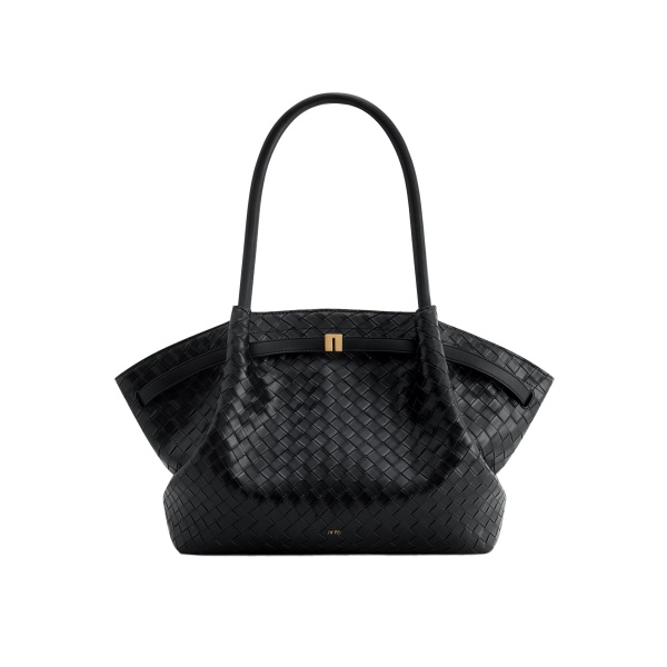 JW PEI Hana Large Weave Texture Tote Bag in Black