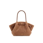 JW PEI Hana Medium Faux Fur Tote Bag in Coffee Brown