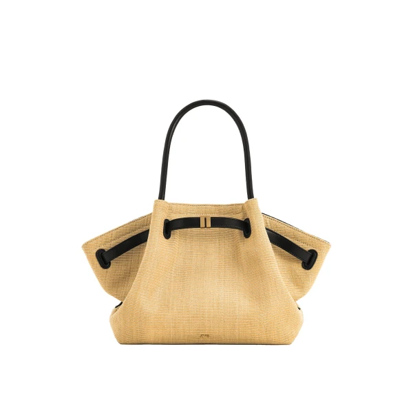 JW PEI Hana Medium Faux Straw Tote Bag in Brown Straw