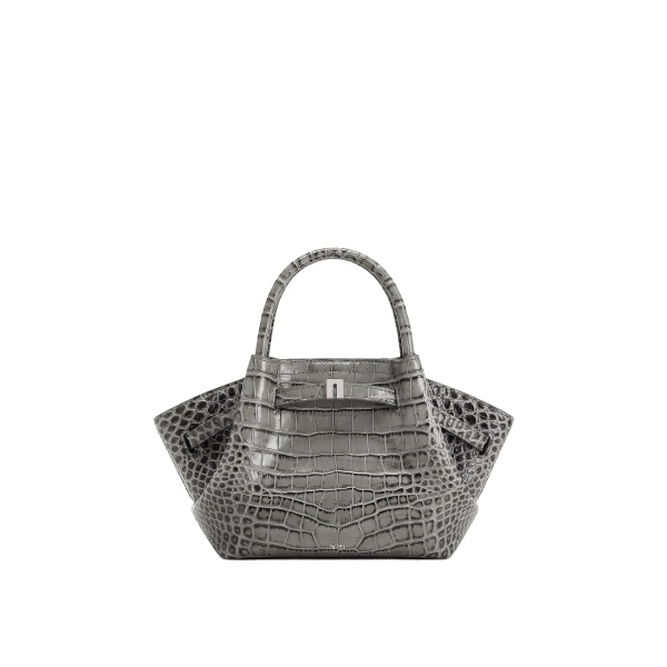 JW PEI Hana Mini Tote Bag in Grey Croc