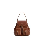 JW PEI Harper Buckle Pocket Backpack in Dark Brown