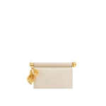 JW PEI Holly Metal Pendant Embellished Clutch in White | Clutch Bags | Coveti JW PEI Holly Metal Pendant Embellished Clutch in White