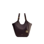 JW PEI Ines Padlock Tote Bag in Dark Brown | Totes & Top-Handle Bags | Coveti JW PEI Ines Padlock Tote Bag in Dark Brown