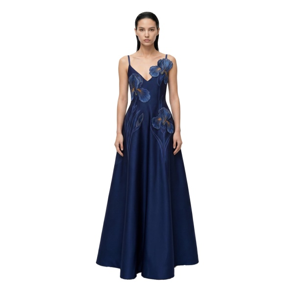 JW PEI Iris Embroidered A-Line Maxi Dress