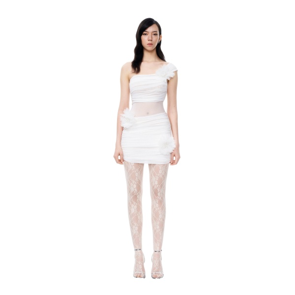 JW PEI Isidore 3D Floral Wrinkles Mini Dress