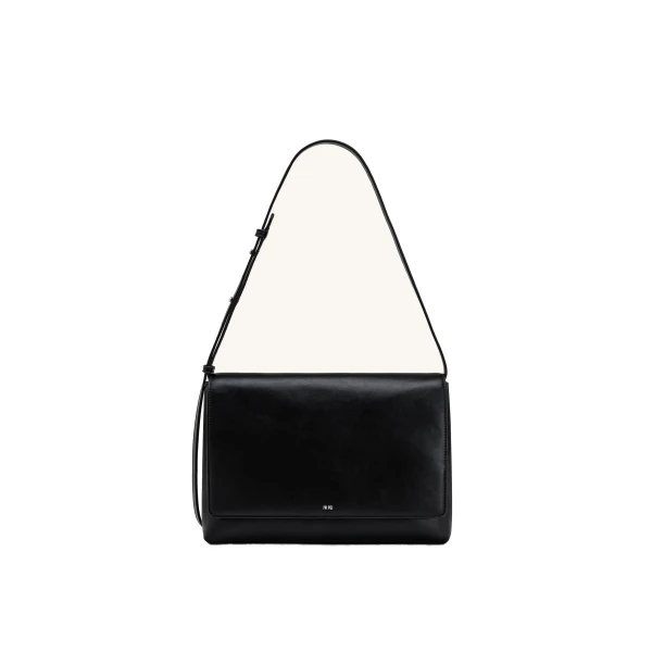 JW PEI Isolde Flap Shoulder Bag in Black