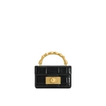 JW PEI Kaia Bamboo Metal Handle Handbag in Black