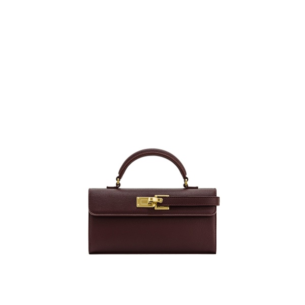 JW PEI Keyla Top Handle Bag in Deep Burgundy