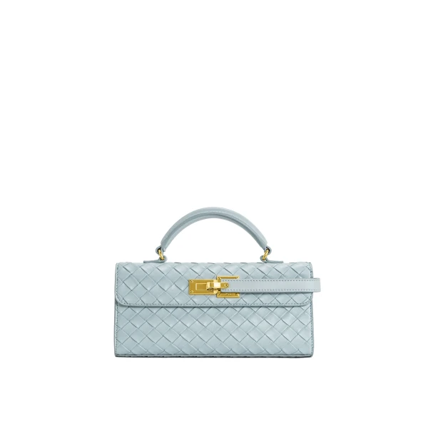 JW PEI Keyla Weave Texture Top Handle Bag in Blue