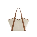 JW PEI Kiana Large Capacity Tote Bag in Brown Canvas