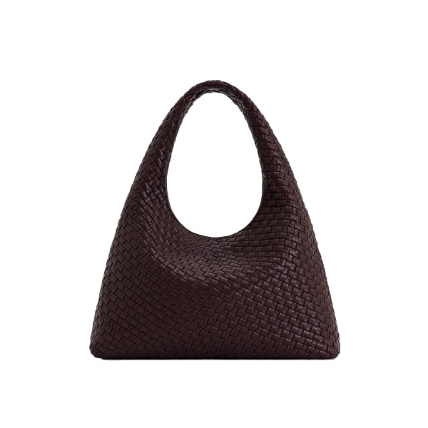 JW PEI Laura Woven Shoulder Bag in Deep Burgundy