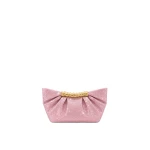 JW PEI Leia Artificial Crystal Pleated Clutch in Pink