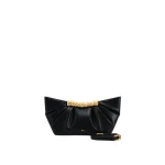 JW PEI Leia Pleated Clutch in Black | Clutch Bags | Coveti JW PEI Leia Pleated Clutch in Black