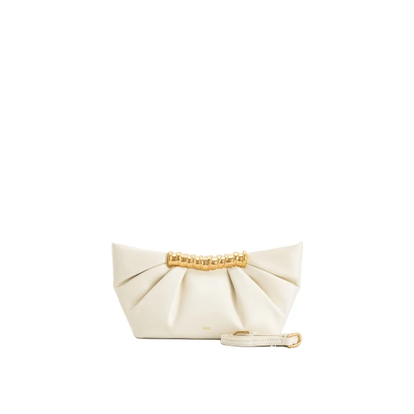 JW PEI Leia Pleated Clutch in White