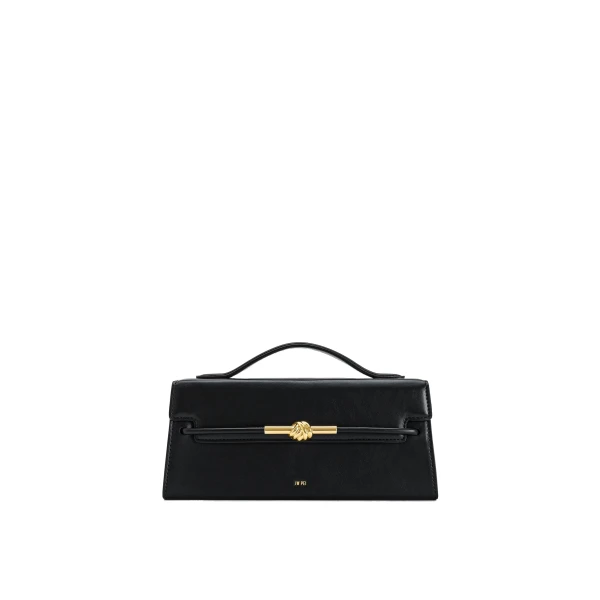 JW PEI Lena Metal Rope Knot Top Handle Bag in Black