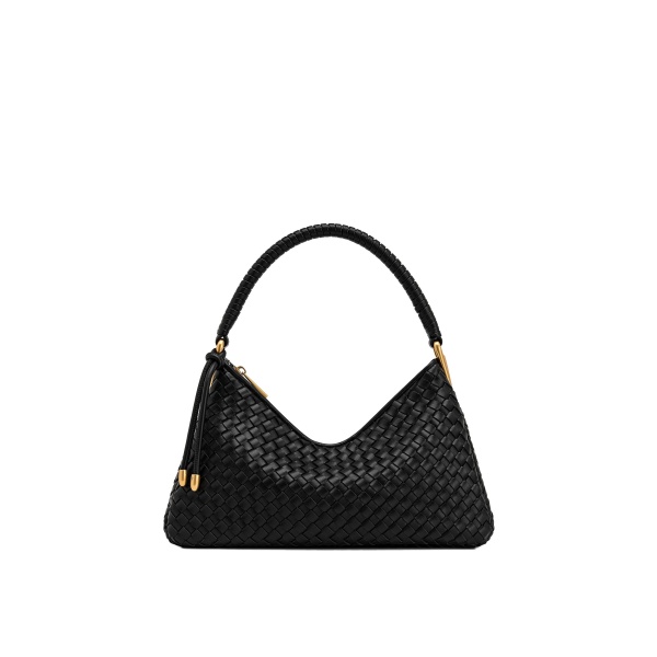 JW PEI Lorena Woven Shoulder Bag in Black