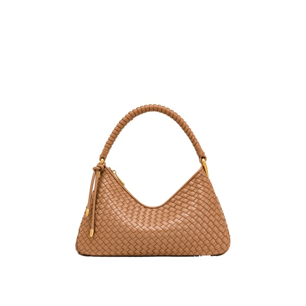 JW PEI Lorena Woven Shoulder Bag in Camel