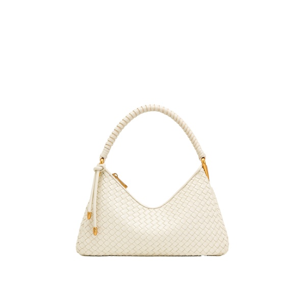 JW PEI Lorena Woven Shoulder Bag in Ivory