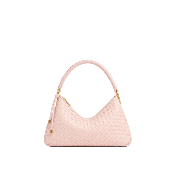 JW PEI Lorena Woven Shoulder Bag in Light Pink
