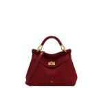 JW PEI Lucia Classic Faux Suede Top Handle Bag in Deep Burgundy