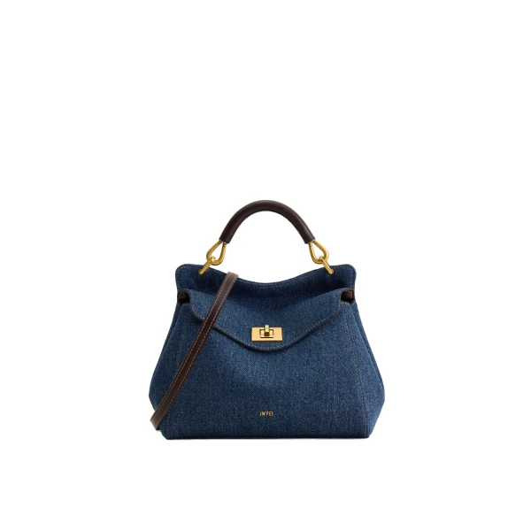 JW PEI Lucia Classic Handbag in Blue Denim