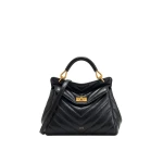 JW PEI Lucia Classic Top Handle Bag in Jet Black | Totes & Top-Handle Bags | Coveti JW PEI Lucia Classic Top Handle Bag in Jet Black